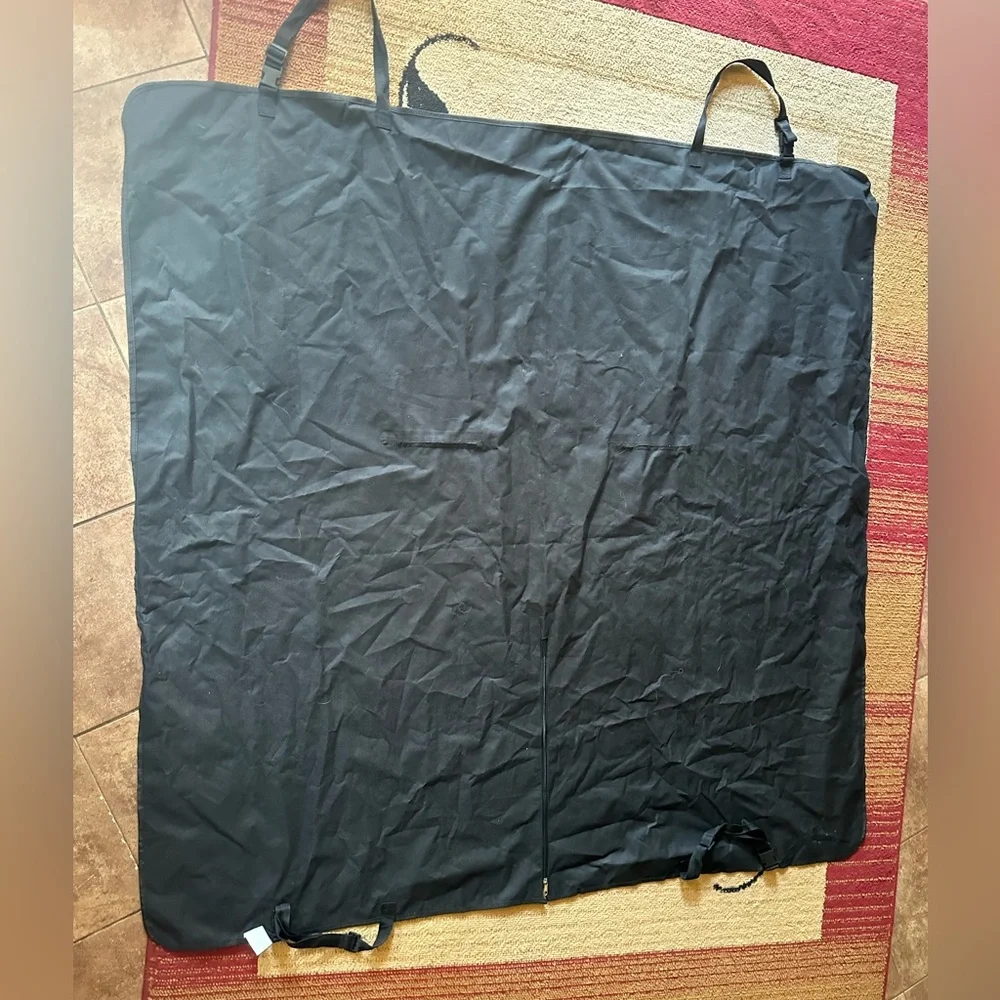 Car hammock seat cover black dog pet travel